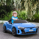 Macchina Elettrica per Bambini Licenza Audi RS con Telecomando Blu e Nero  