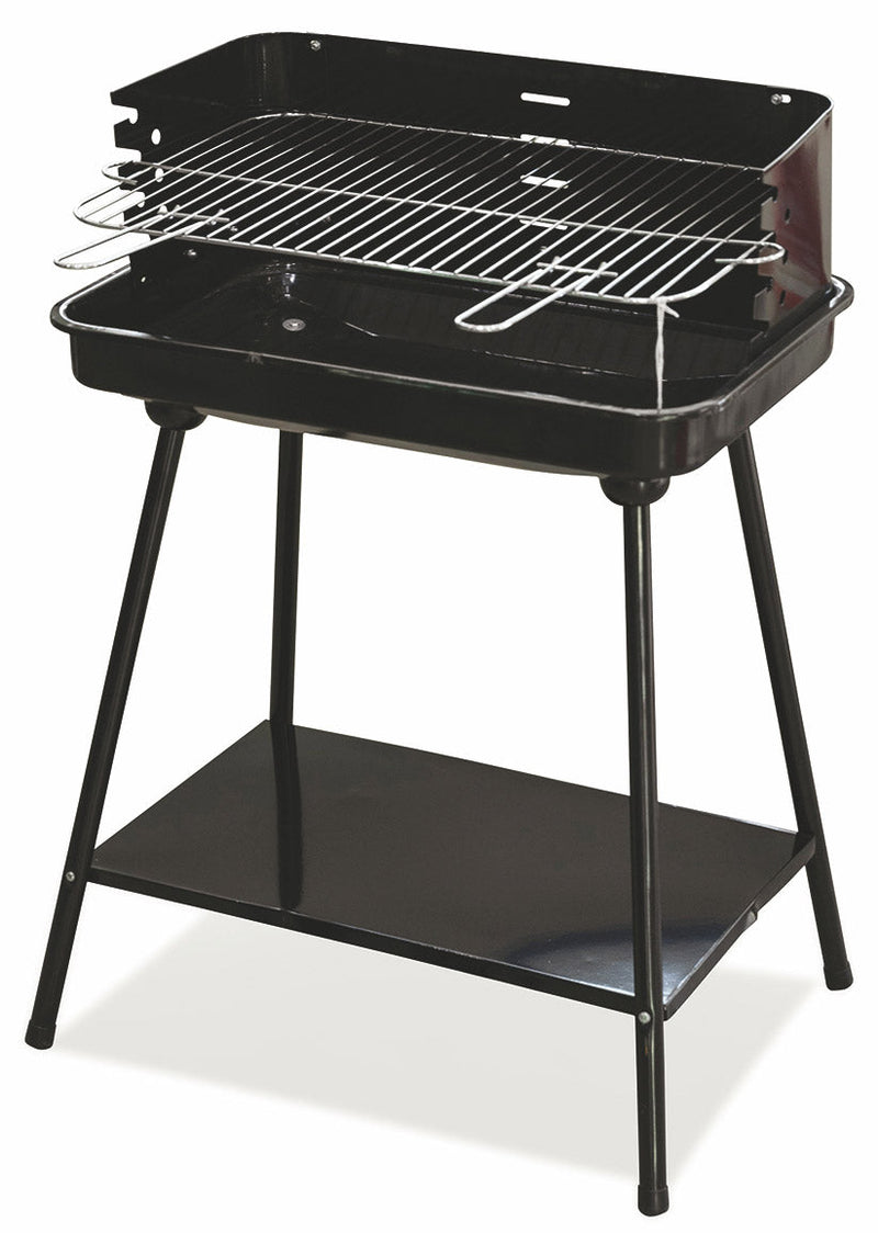 Barbecue a Carbone Carbonella Rettangolare 58x38 cm Soriani Sun-day Nero