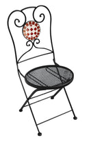 Sedia Pieghevoli da Giardino 40x50x93 cm in Ferro Nere