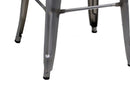 Sgabello Bristol 39x39xh45 cm in Ferro Galvanizzato