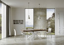 Tavolo Allungabile 120-380x90x77 cm Volantis Premium Noce Telaio Bianco 