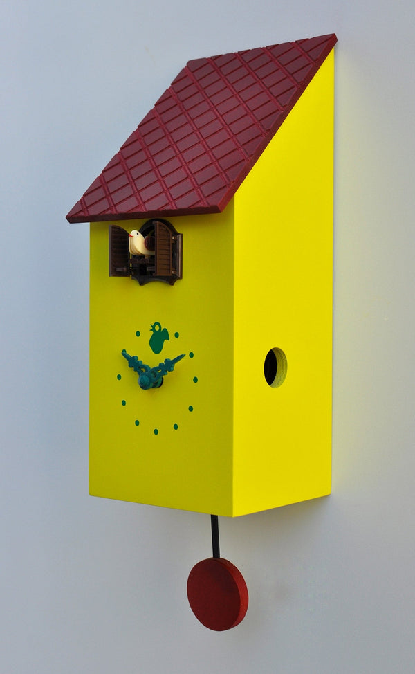 Orologio a Cucù da Parete 13x30x12 cm Pirondini Italia Portofino Giallo Zolfo online
