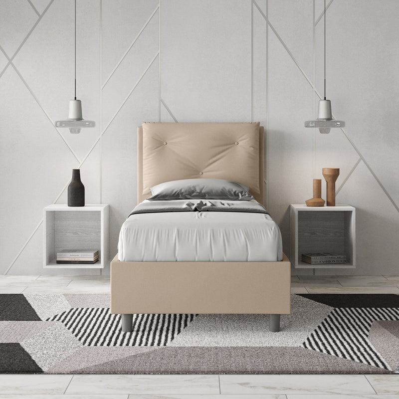 Letto Singolo Appia Tortora Varie Misure