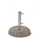Base per Ombrellone da Giardino Kg 15 con Tubo Ø38 mm in Acciaio Grigio