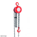 Argano a catena manuale 3 mt 2 ton paranco sollevatore con gancio frizionato