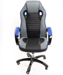 Sedia Poltrona Presidenziale da Gaming Ufficio in Similpelle Bozzini Sport Racing Blu