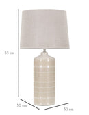 Lampada da Tavolo Graphs  30x55x30 cm in Ceramica Crema