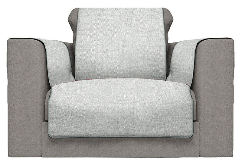 Copridivano con Copri Braccioli in Poliestere Grigio Varie Misure