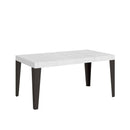 Tavolo Allungabile 130/234x90x77 cm Flame Premium Bianco Frassino