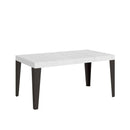 Tavolo Allungabile 140/244x90x77 cm Flame Premium Bianco Frassino
