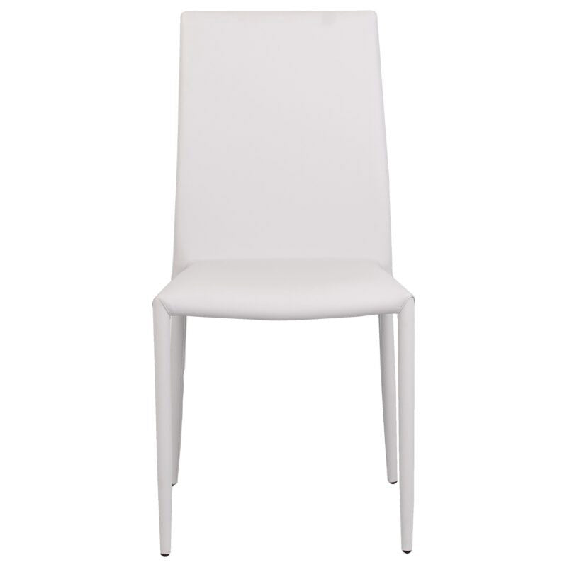 Set 6 Sedie 90x46x44 cm in Similpelle da Interno Grigio Chiaro