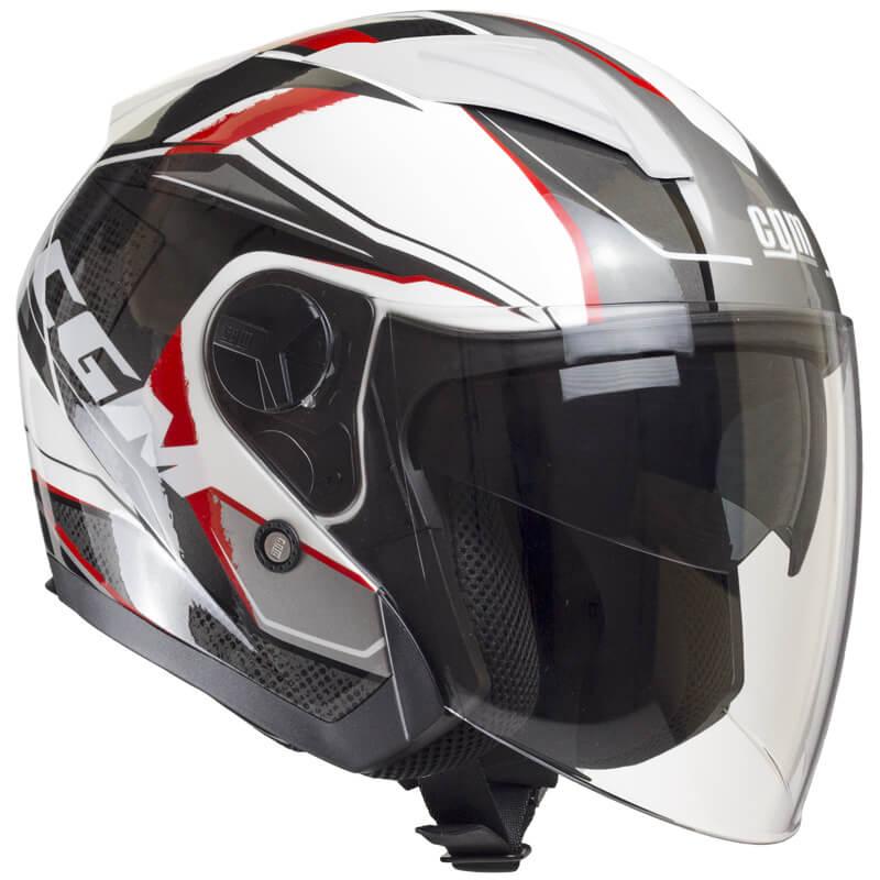 Casco Jet per Scooter Visiera Lunga CGM Mayer 130X Rosso XS - (53-54 cm)