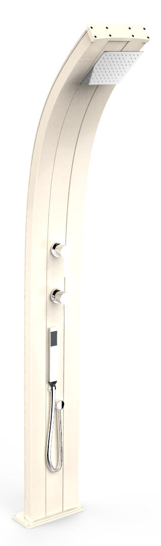 Doccia Solare da Esterno Giardino 40L Miscelatore e Doccetta Mobile Arkema Dada Bianco Crema prezzo