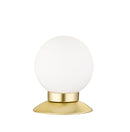 Lampada tavolo da Interno a LED in Metallo Ottone Satinato