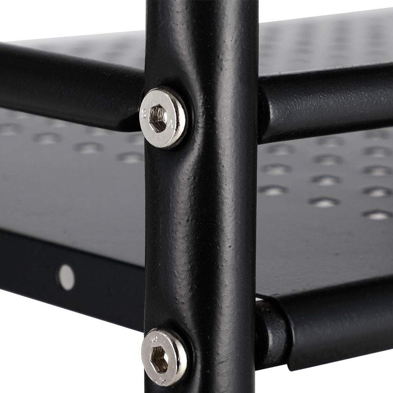 Carrello Portaoggetti da Cucina 40x35x75 cm 3 Livelli con Ruote Nero