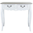 Tavolo Cuore 87x38x80 h cm in Legno di paulownia Bianco