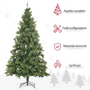 Albero di Natale Artificiale H210 cm 908 Rami con 350 Luci LED Verde