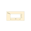 Passacavi da Tavolo Rettangolare 152 x 61 mm da Incasso Plastica Nero 5 Pezzi Emuca