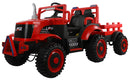 Trattore Elettrico per Bambini 12V con Rimorchio Kidfun Rural Rosso