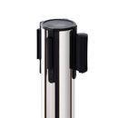 2 Colonnine Tendinastro di 2m in Acciaio Inox e Nylon Ø32x90 cm 
