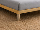 Letto Singolo con Rete Rivestita Microfibra Ocra Tessis Testata Soft Varie Misure