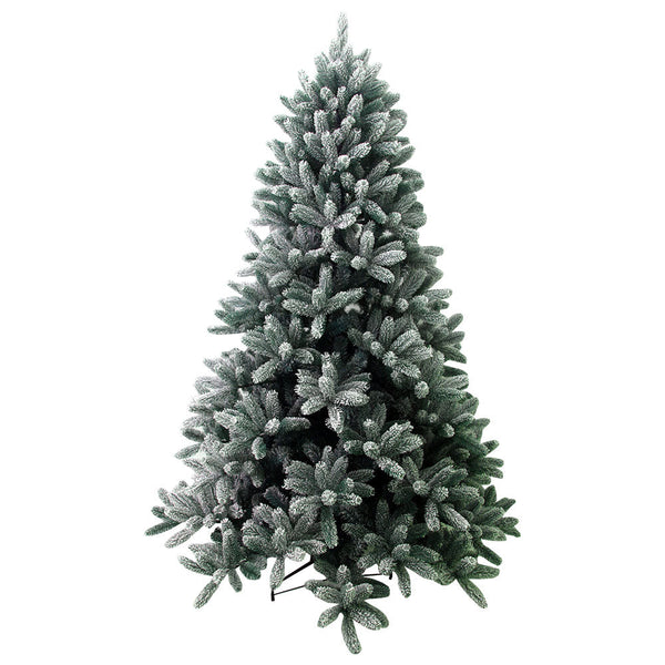 Albero di Natale Artificiale Cortina Snow Innevato Effetto Neve 1352 Rami Altezza 210Cm sconto