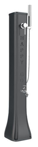 Mini Doccia Solare da Giardino Lavapiedi Miscelatore e Doccetta Mobile Arkema Happy Go Grigio Antracite