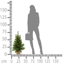 Mini Albero di Natale Artificiale H80 cm Abete con Pigne 115 Tips Verde