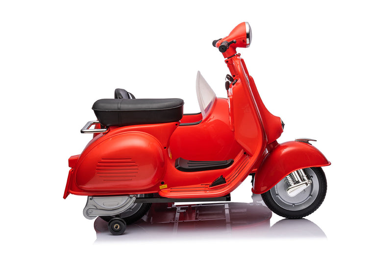 Moto Elettrica per Bambini Licenza Piaggio Vespa Sidecar 12V Rosso  