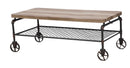 Tavolo da Caffé Manhattan 126x62,6x45,6 cm in Ferro e MDF
