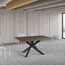 Tavolo Allungabile 160-420x90x77 cm Volantis Premium Tortora Telaio Antracite 