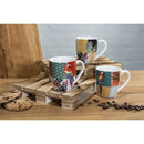 Set 6 Tazzine da Caffè Ø6x7 cm in Bone China VdE Tivoli 1996 Parrot Groove