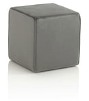 Pouf Imbottita 38x38x38 cm in Velluto Grigio