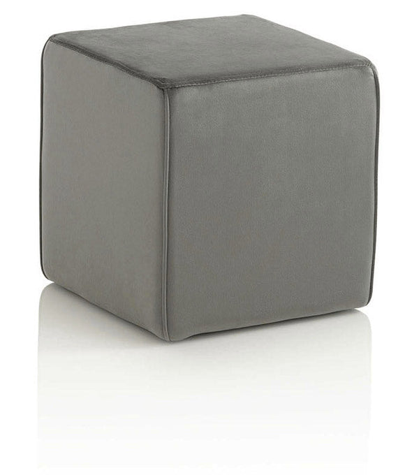 Pouf Imbottita 38x38x38 cm in Velluto Grigio online