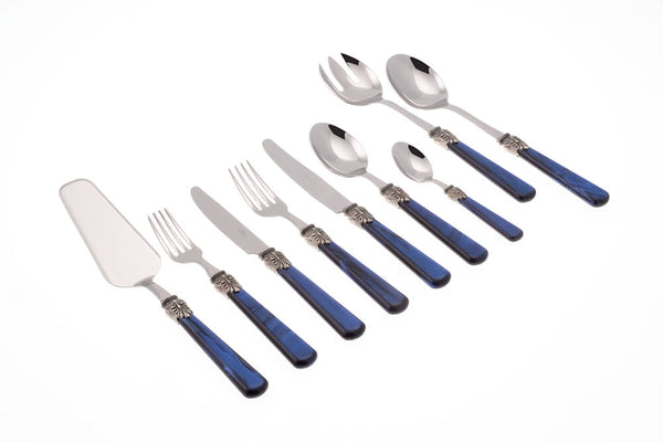 Servizio Set di Posate 75 Pezzi in Acciaio Inox Rivadossi Sandro Elena Blu prezzo