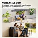 Cuscino per Dondolo da Giardino in Stile Capitonné 150x98x8 cm in Cotone e Poliestere Grigio Scuro      