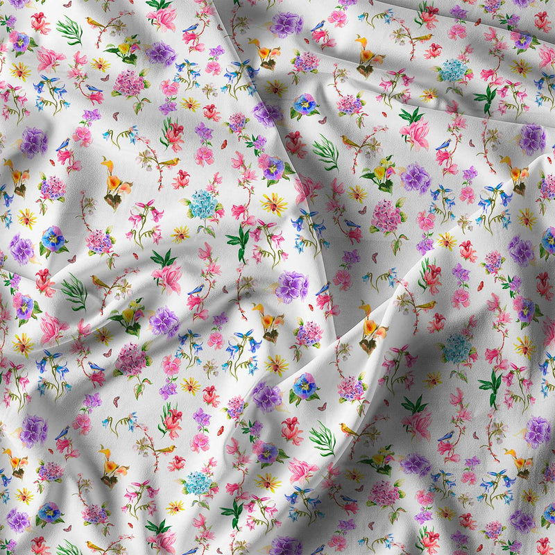 Copripiumino Matrimoniale con Federe Stampato in Puro Cotone Gaia