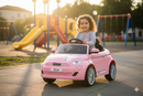 Macchina Elettrica per Bambini Licenza Fiat 500 12V con Telecomando Rosa