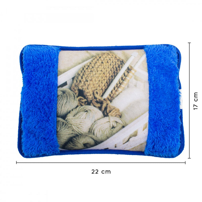 Borsa Acqua Calda Elettrica Scaldamani Ricaricabile Blu