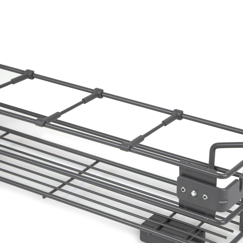 Portabottiglie Laterale Estraibile Titane con Chiusura Soft M 150 Grigio Antracite Acciaio Emuca