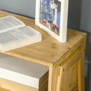 Comodino con Ripiano 43x32,5x42 cm in Bambù Naturale