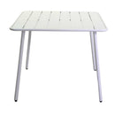 Tavolo da Giardino 80x80xh72 cm in Metallo Rovigo Bianco