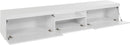 Mobile Tv 3 Ante e Ripiano a Giorno 220x40x35 cm Essential 2A 1R Bianco Lucido  