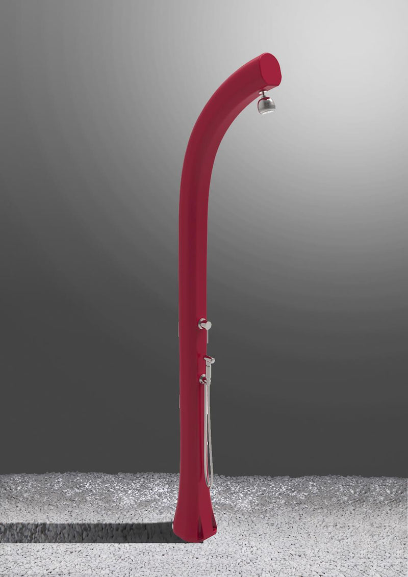 Doccia Solare da Giardino 30L Miscelatore e Doccetta Mobile Arkema Jolly Plus Inox Paint