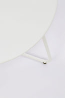 Tavolino da Esterno Ø45x45h cm in Acciaio Verniciato Austin Bianco  