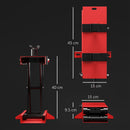 Cavalletto Alzamoto a Forbice Capacità 500kg Dimensioni Compatte con Altezza Regolabile in Acciaio Rosso   