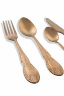 Servizio Set di Posate 24 Pezzi in Acciaio Satinato Rame Villa d'Este Home Tivoli Wonderland