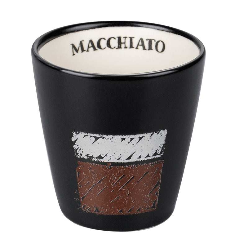 Set 8 Tazzine da Caffè Ø5x6 cm in Stoneware VdE Tivoli 1996 Un caffè come piace a me