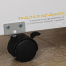 Tavolo Pieghevole Salvaspazio con 4 Sgabelli in Legno Truciolato Bianco