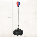 Punching Ball da Terra 147-165 cm con Base Riempibile e Ventose in PU e Plastica Nero      